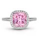 Серебряное кольцо с розовым фианитом Кристалл, 18, 56.6, 2.50